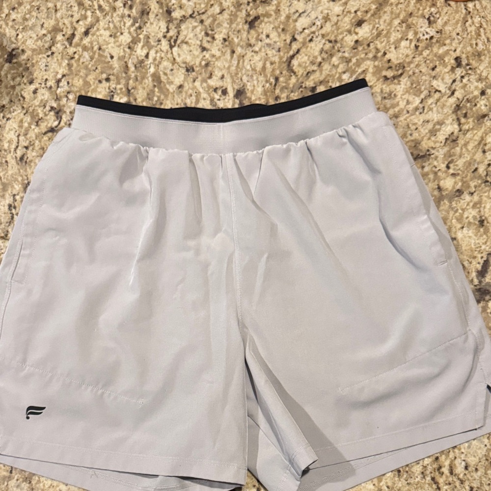 Men's White fableticsAthletic Shorts